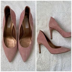 Ted Baker Blush Pink Suede Heels Size 39.5